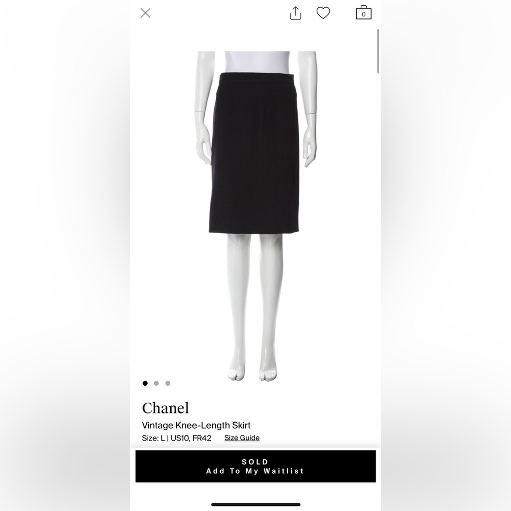 Chanel Vintage Black Women's Skirt